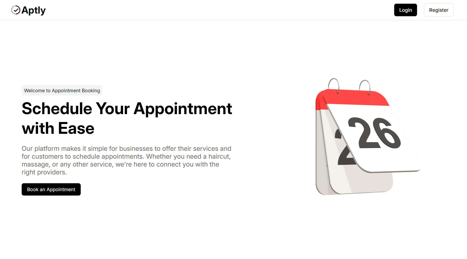 Aptly appointment software screenshot