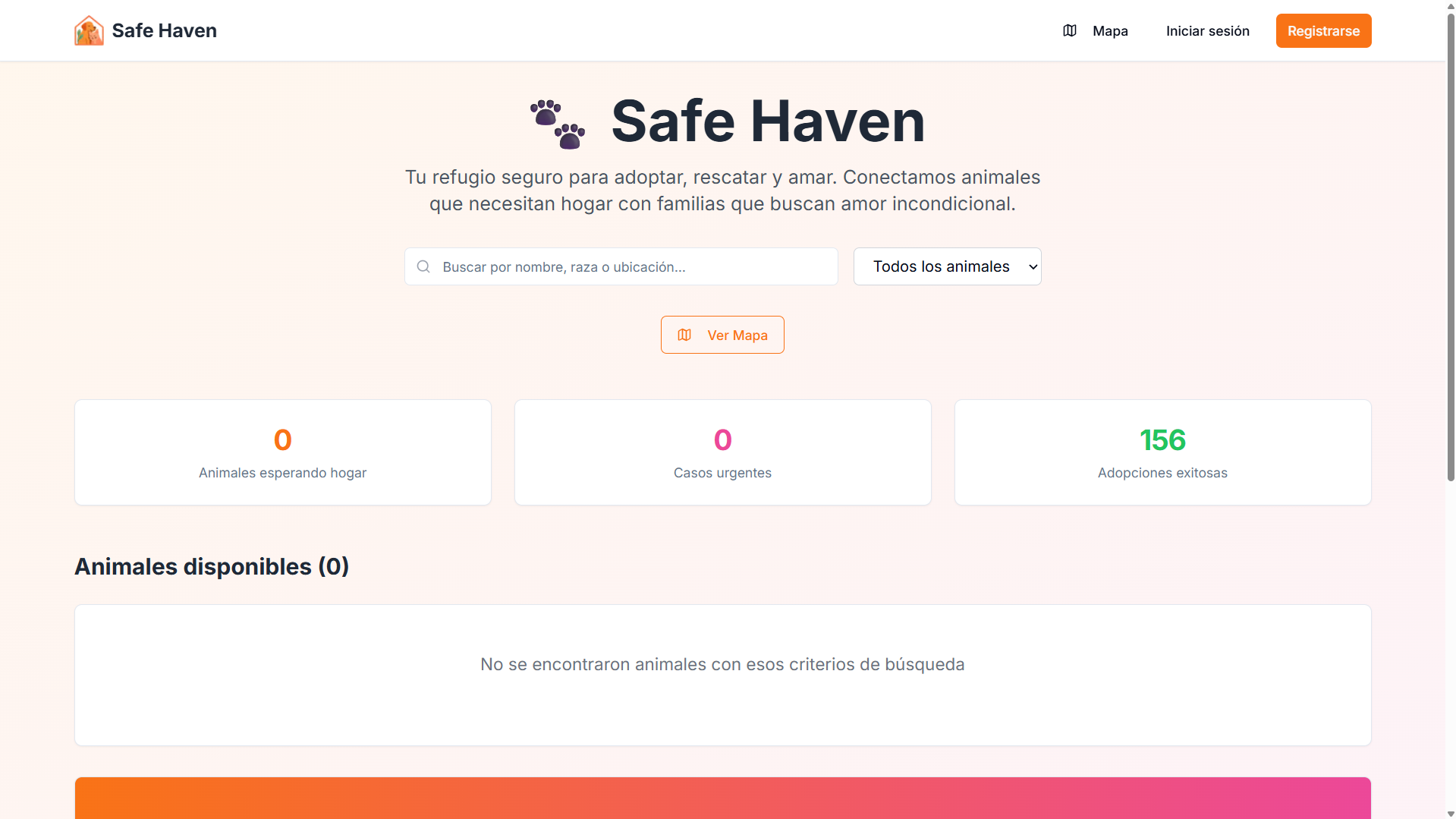 Safe Haven Animal Adoption Platform - Pet Rescue and Adoption Software by Bush Coding